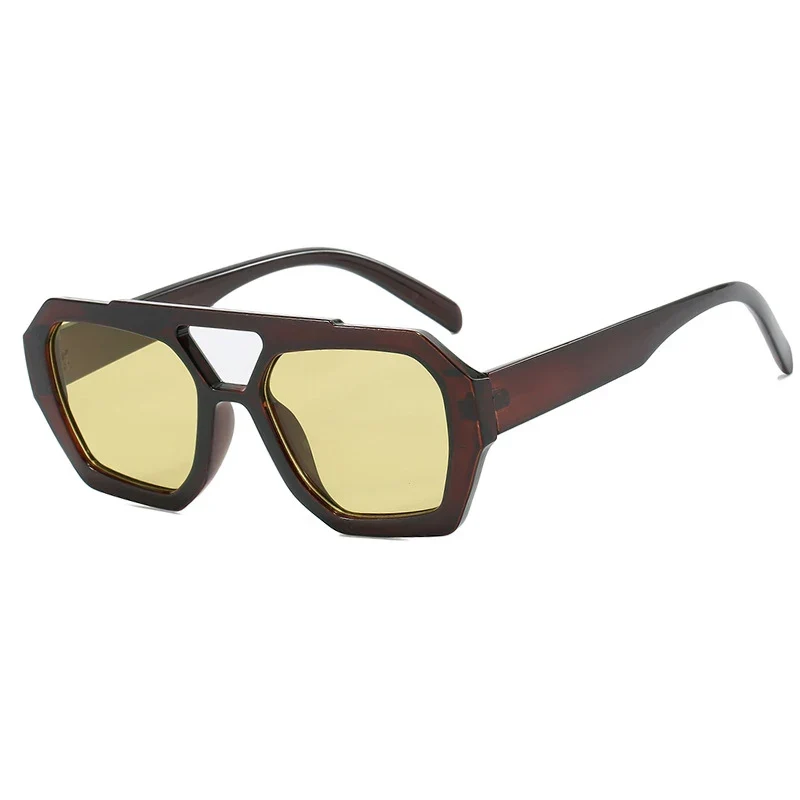 Damen Sonnenbrille Designer Luxus Brille Quadratische Übergröße Gläser Vintage