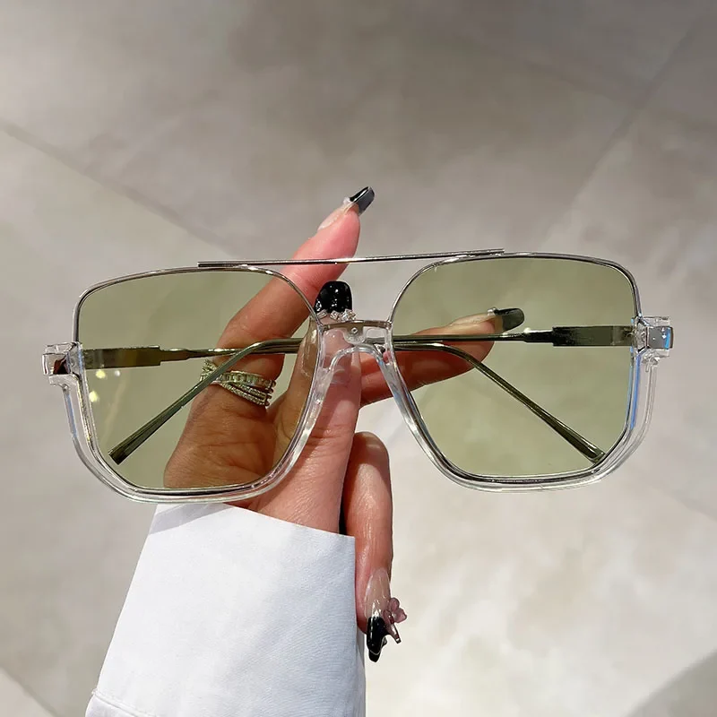 Damen Sonnenbrille Designer Luxus Brille Quadratische Übergröße Gläser Vintage