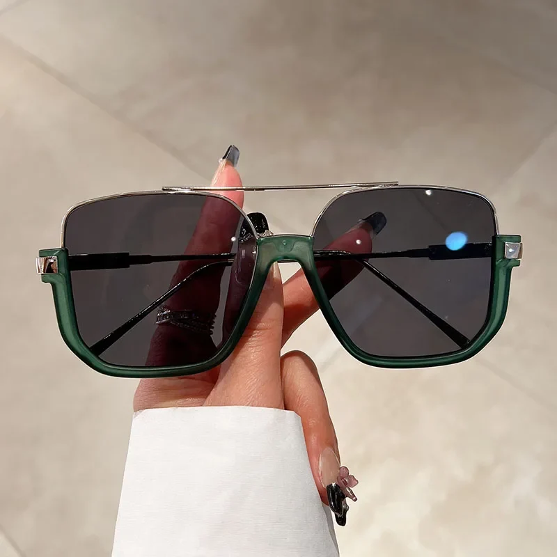 Damen Sonnenbrille Designer Luxus Brille Quadratische Übergröße Gläser Vintage