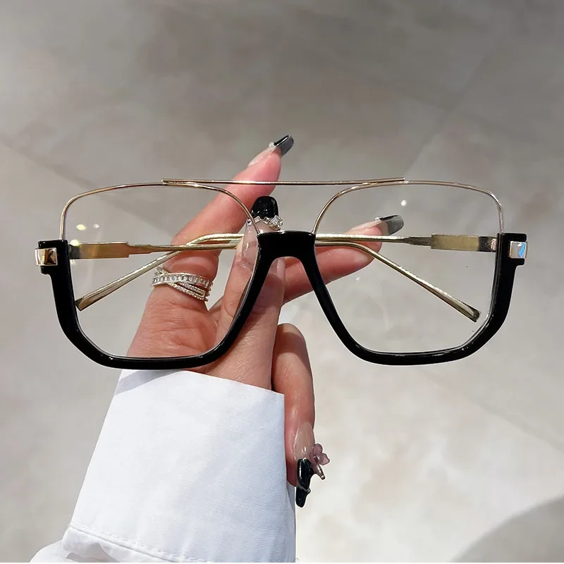 Damen Sonnenbrille Designer Luxus Brille Quadratische Übergröße Gläser Vintage