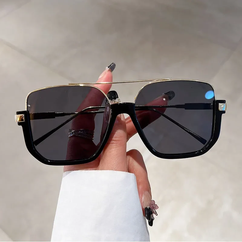 Damen Sonnenbrille Designer Luxus Brille Quadratische Übergröße Gläser Vintage