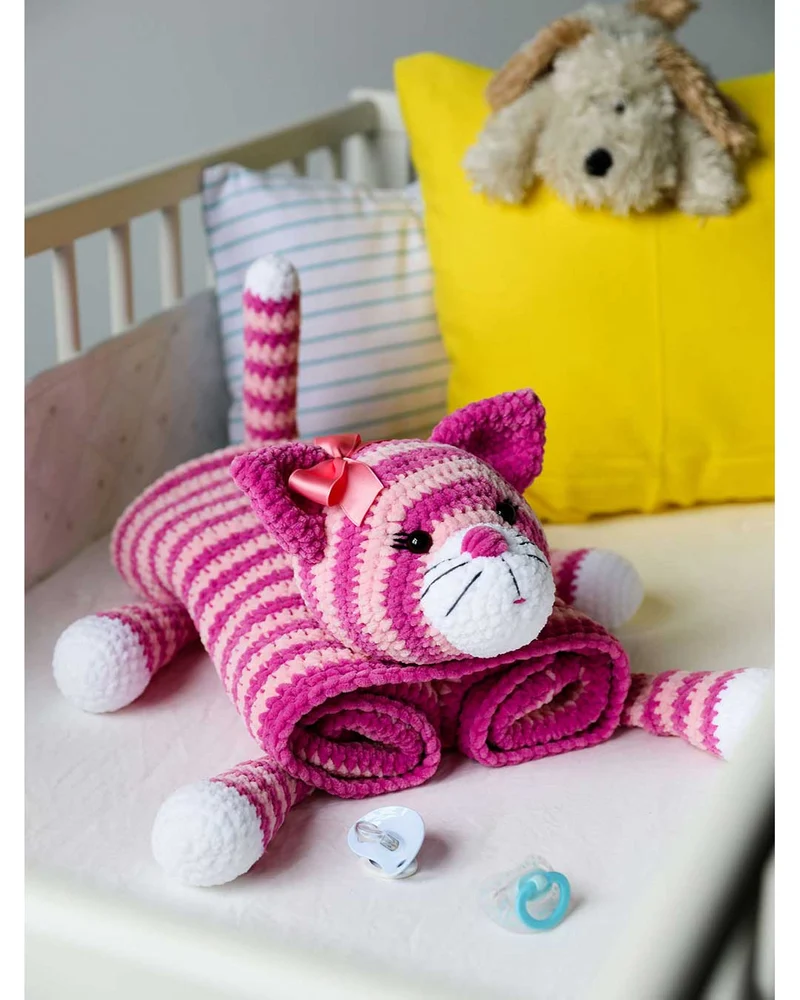 Anleitung Babydecke Katze