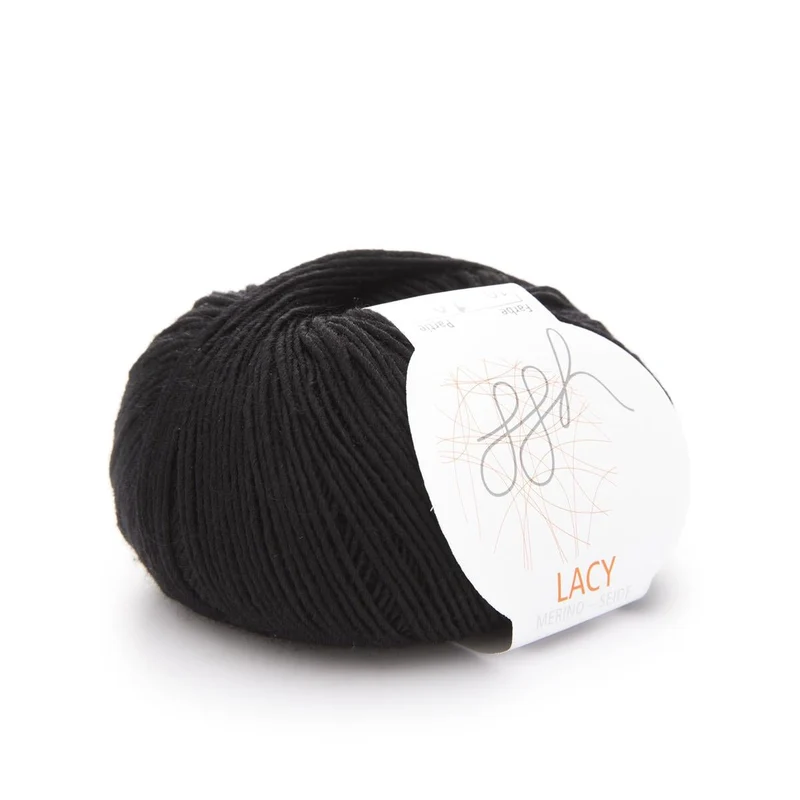 GGH Lacy | Merinowolle mit Seide | 25g - 170m | 010 - Schwarz