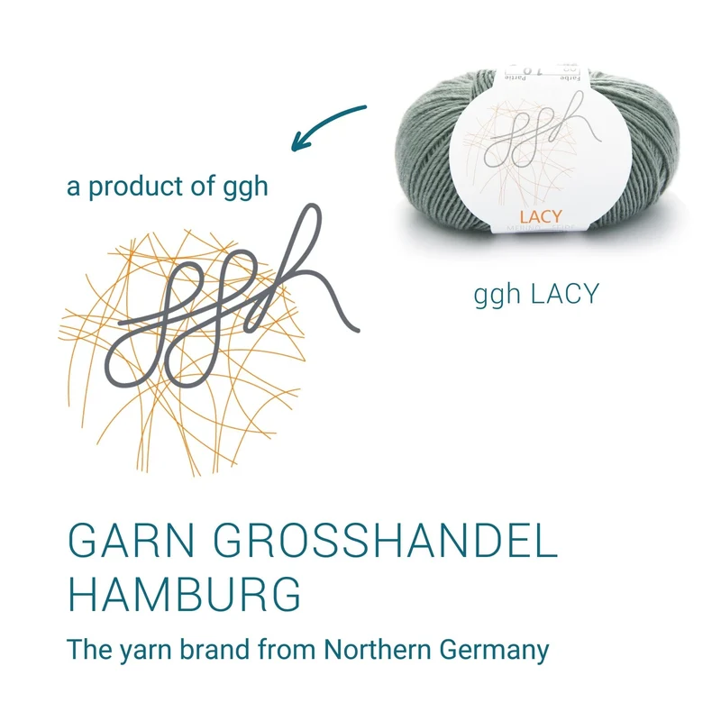 GGH Lacy | Merinowolle mit Seide | 25g - 170m | 009 - Grüngrau