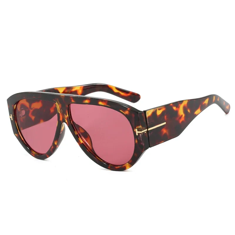 Damen Designer Sonnenbrille Luxus Brille Runde Übergröße Gläser Vintage