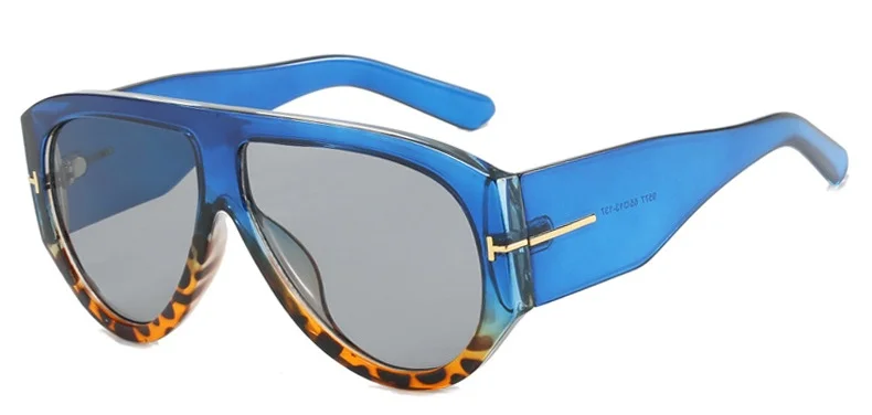 Damen Designer Sonnenbrille Luxus Brille Runde Übergröße Gläser Vintage