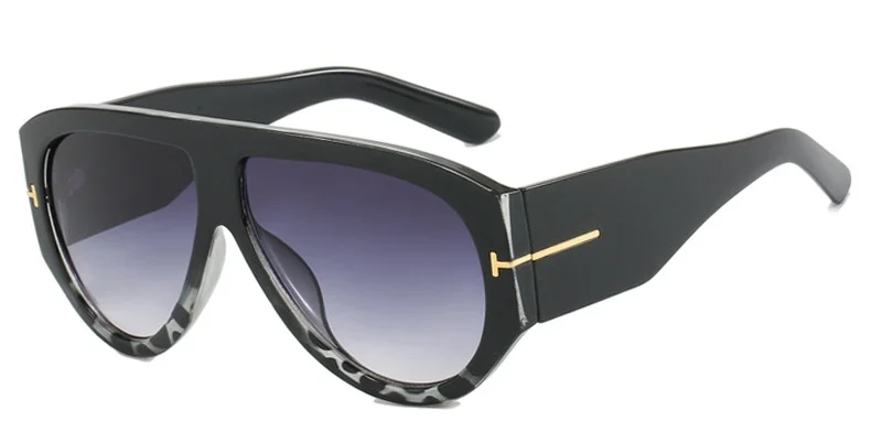 Damen Designer Sonnenbrille Luxus Brille Runde Übergröße Gläser Vintage
