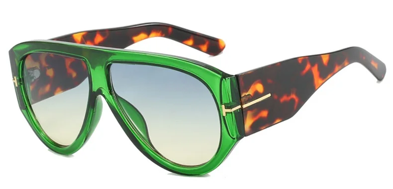 Damen Designer Sonnenbrille Luxus Brille Runde Übergröße Gläser Vintage