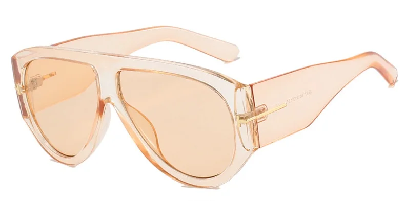 Damen Designer Sonnenbrille Luxus Brille Runde Übergröße Gläser Vintage