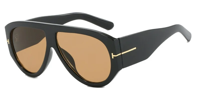 Damen Designer Sonnenbrille Luxus Brille Runde Übergröße Gläser Vintage