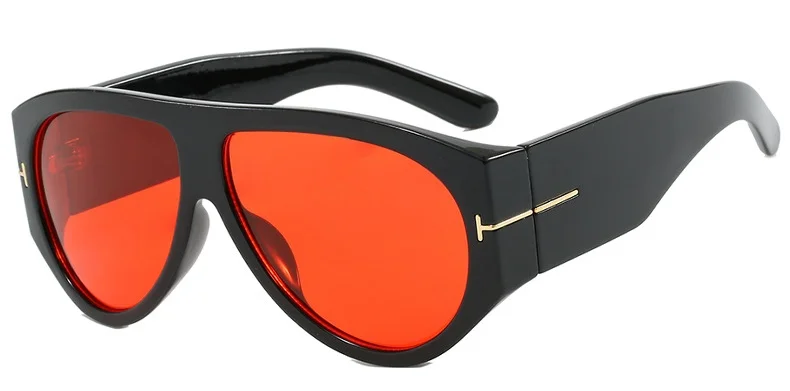 Damen Designer Sonnenbrille Luxus Brille Runde Übergröße Gläser Vintage