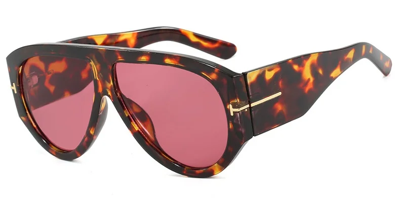 Damen Designer Sonnenbrille Luxus Brille Runde Übergröße Gläser Vintage
