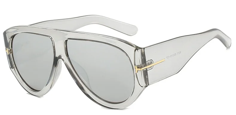 Damen Designer Sonnenbrille Luxus Brille Runde Übergröße Gläser Vintage