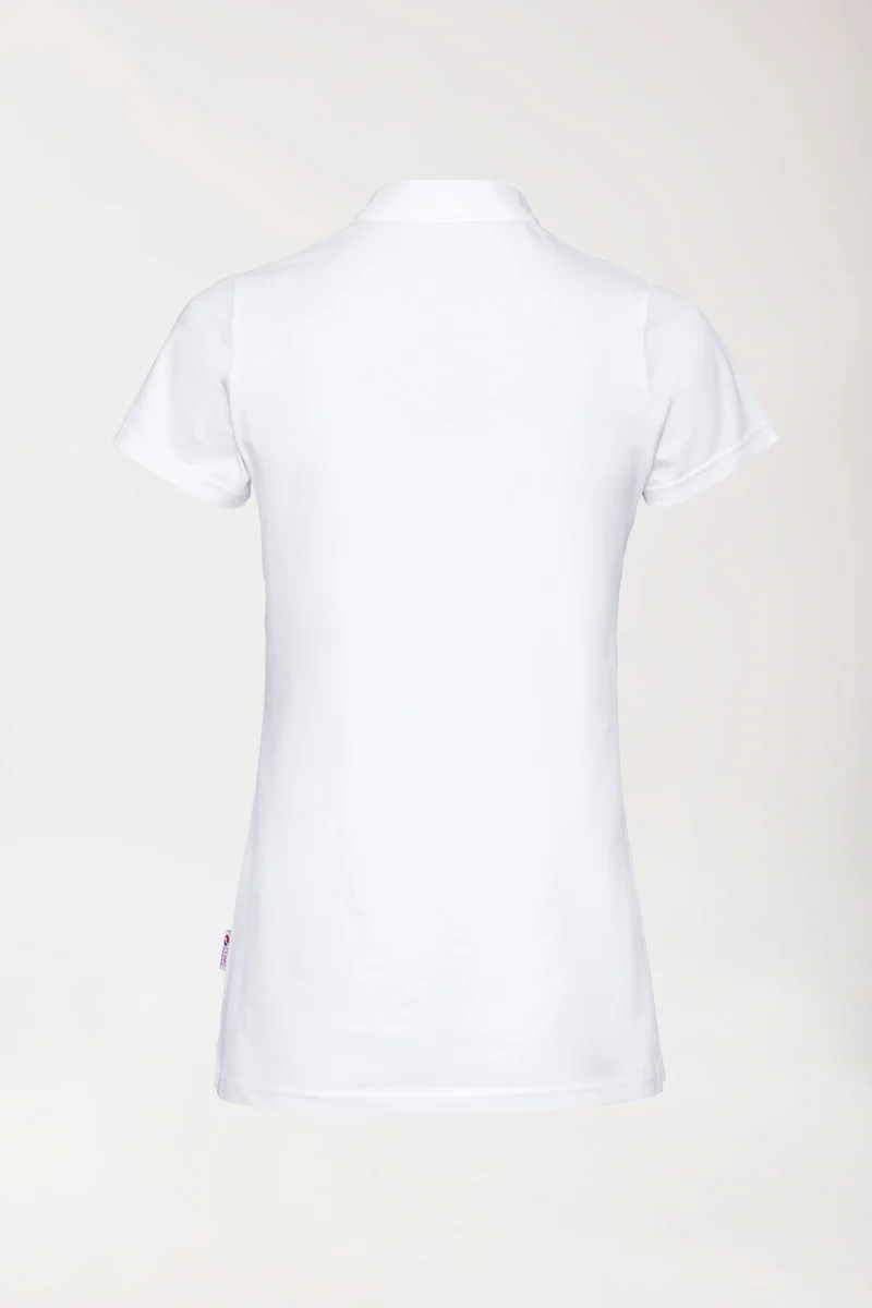Stretch Shirt Damen - Stehkragen weiß