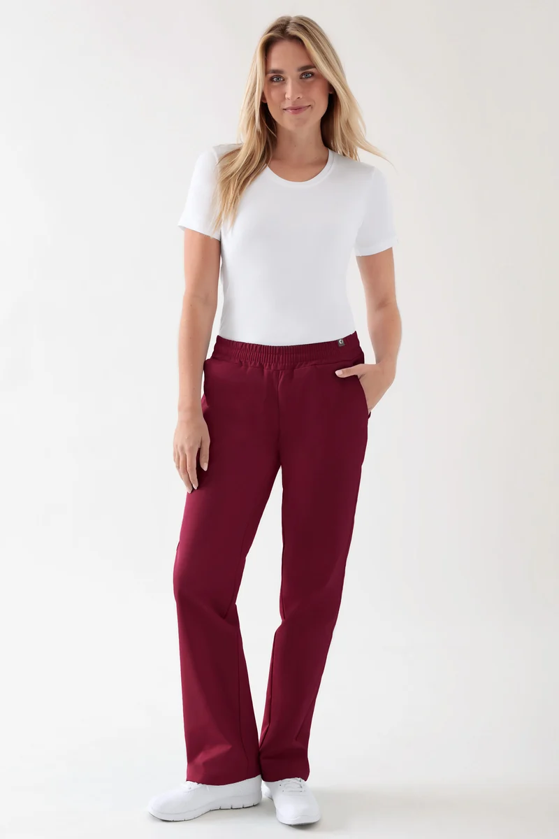 JUST STRONG Hose Damen - Gummibund bordeaux