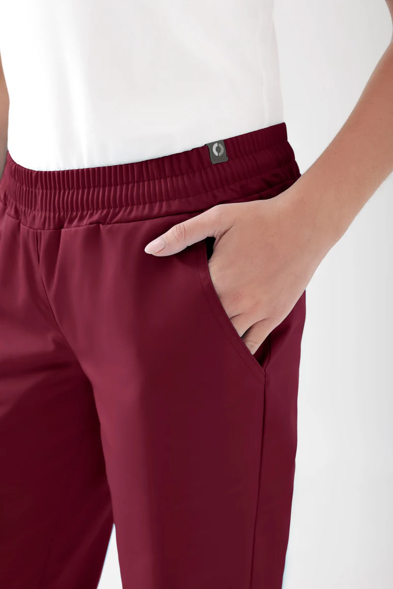 JUST STRONG Hose Damen - Gummibund bordeaux