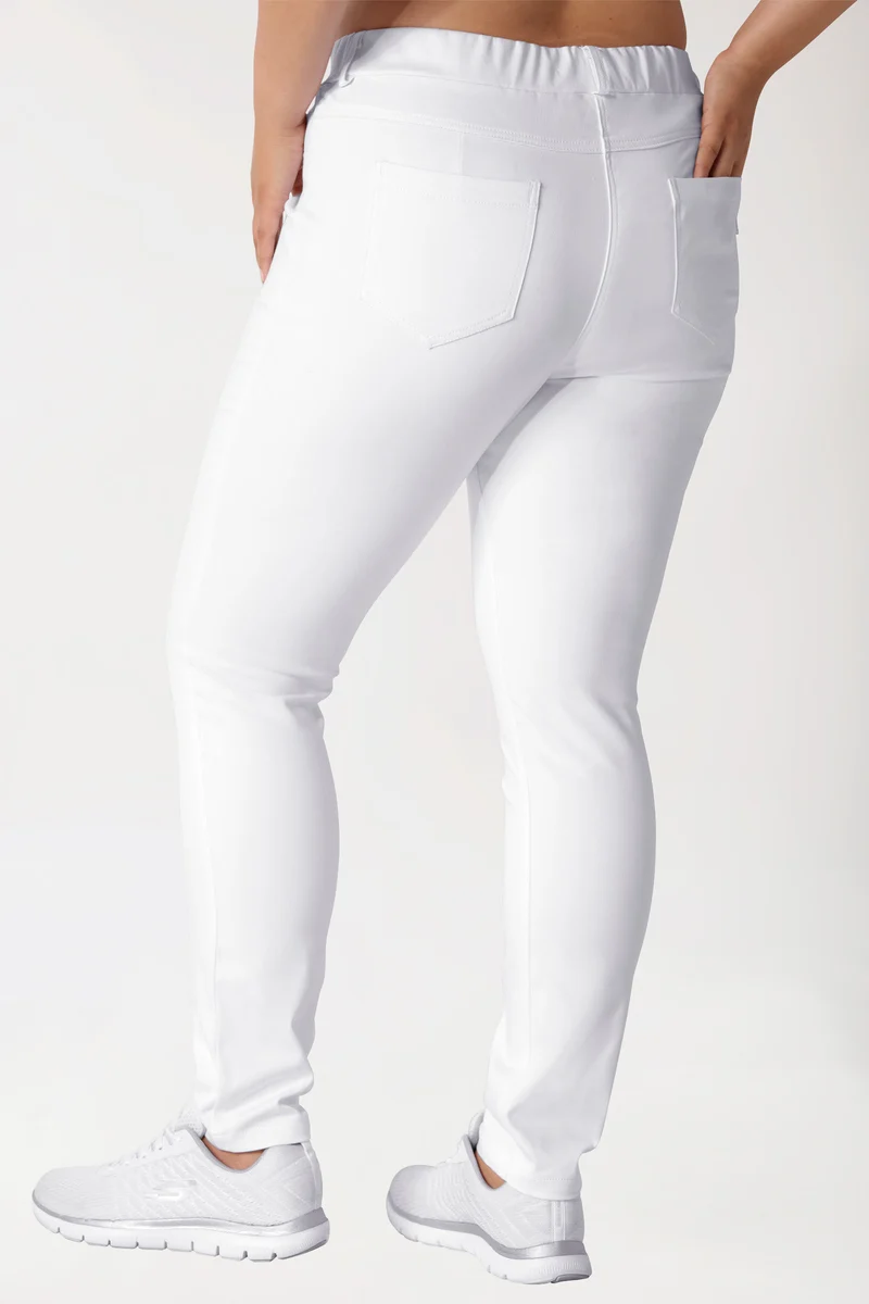 Curved Leggings COMFY FLEX - elastischer Rundumgummibund weiß