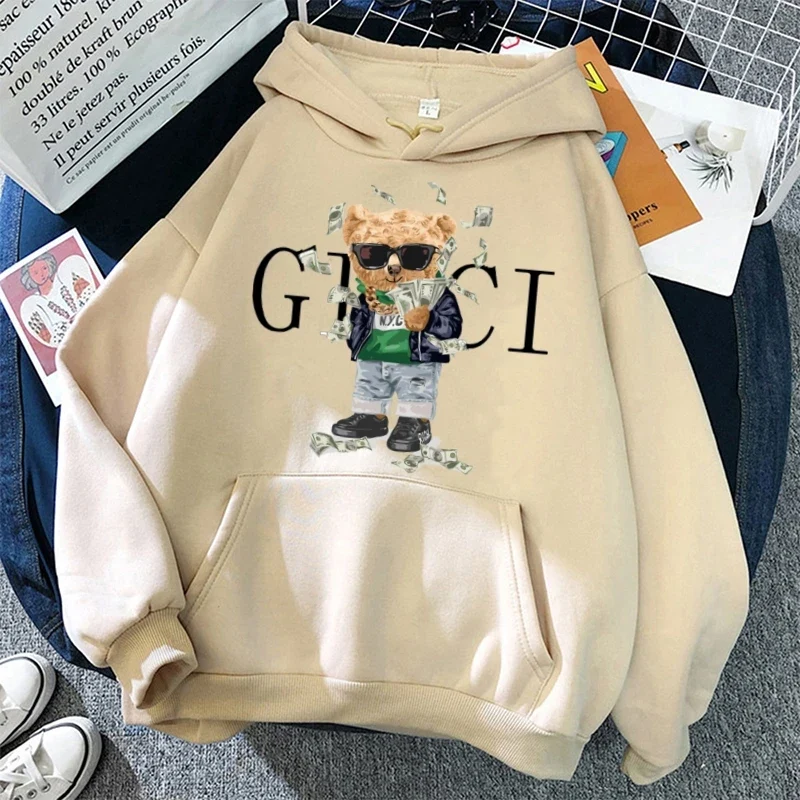 Teddybär Kapuzenpullover Sweatshirt Hoodie Pulli Damen Kapuzenpulli Streetwear