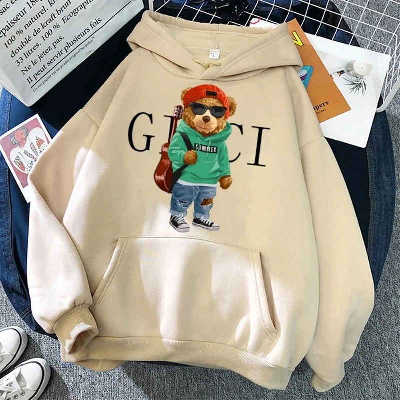 Teddybär Kapuzenpullover Sweatshirt Hoodie Pulli Damen Kapuzenpulli Streetwear