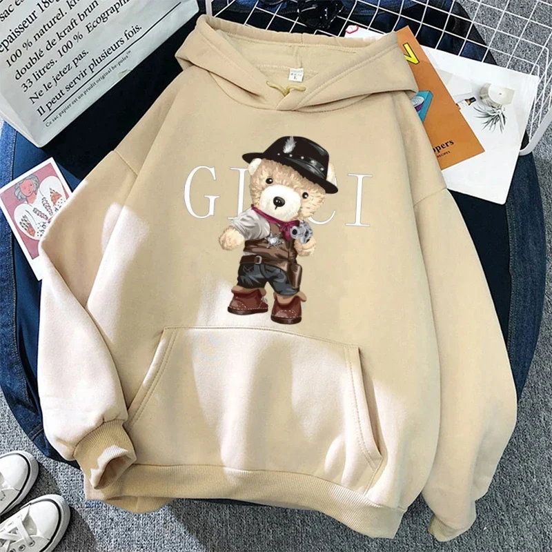 Teddybär Kapuzenpullover Sweatshirt Hoodie Pulli Damen Kapuzenpulli Streetwear