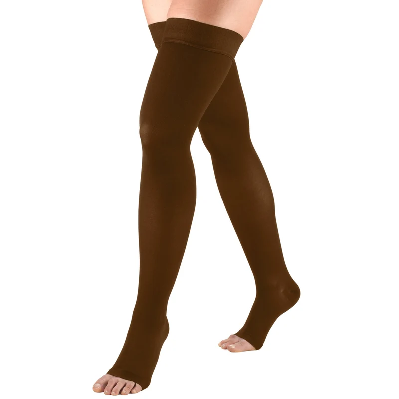 TRUFORM® Thigh High 20-30 mmHg w/ Silicone Dot, Open Toe