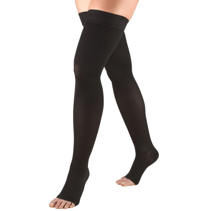 TRUFORM® Thigh High 30-40 mmHg w/ Silicone Dot, Open Toe