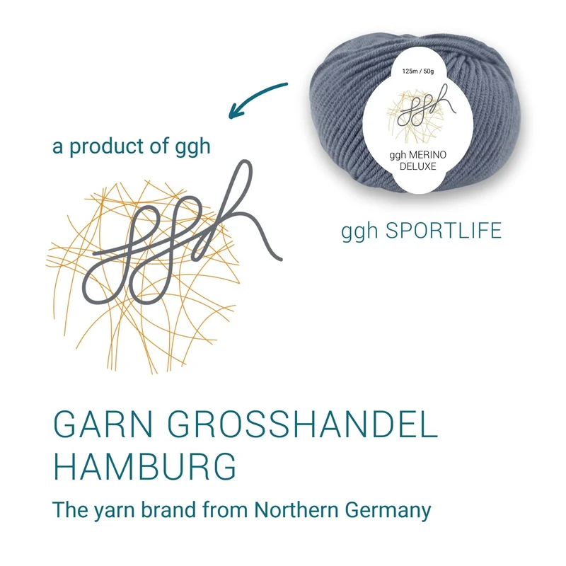 ggh Merino Deluxe - 300g Set (6x50g) - 004 - Mittelgrau