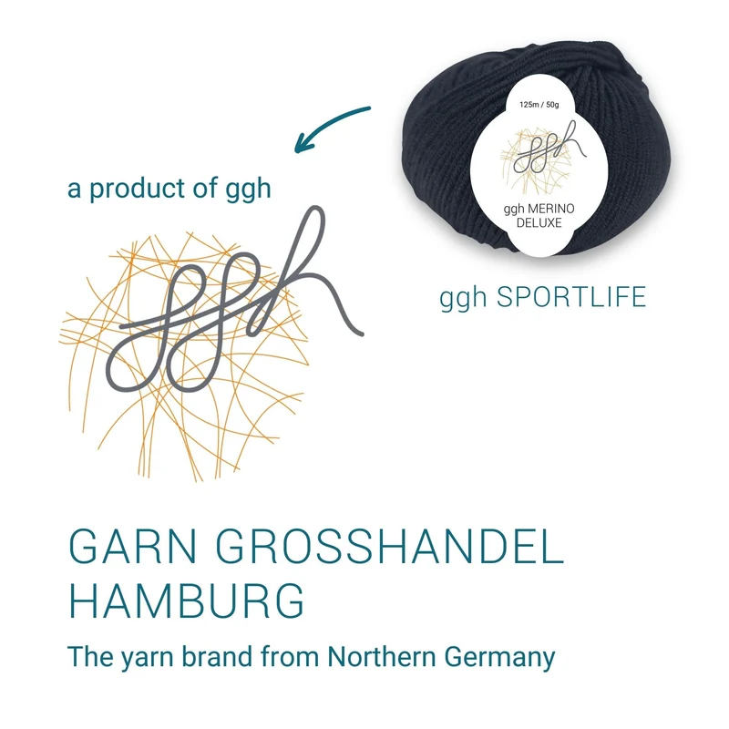 ggh Merino Deluxe - 300g Set (6x50g) - 001 - Schwarz