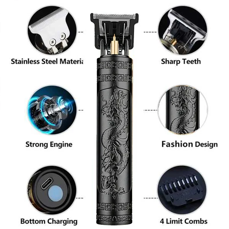 TAGLIACAPELLI PROFESSIONALE RASOIO ELETTRICO MACCHINETTA TRIMMER REGOLA BARBA