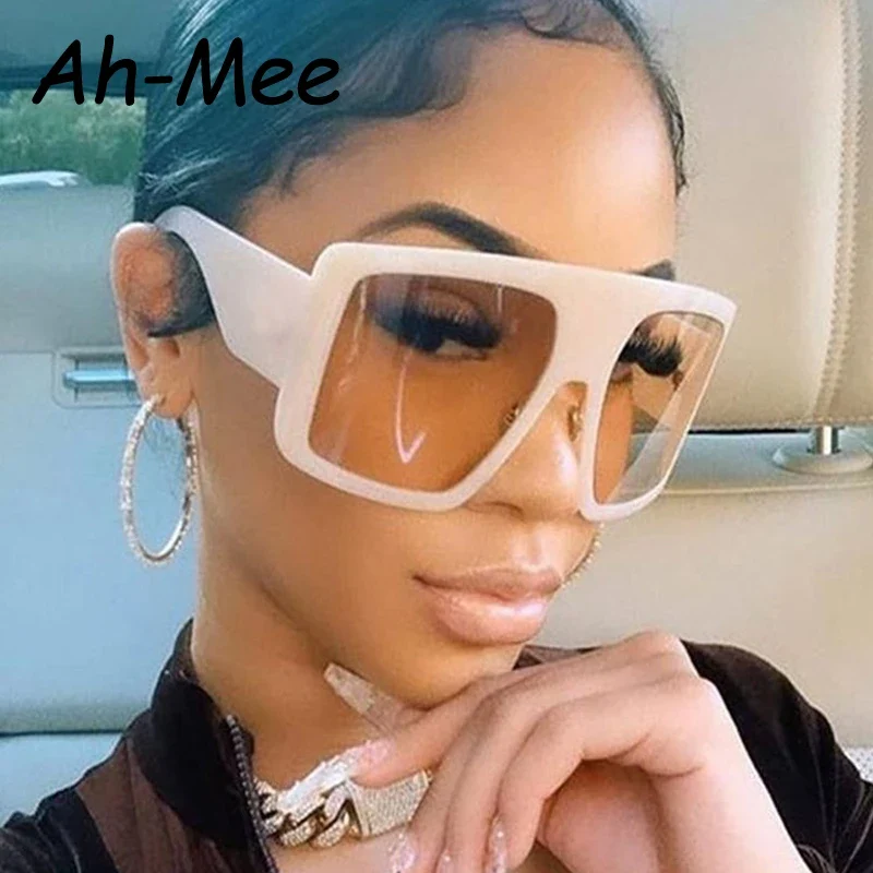 Damen Sonnenbrille Designer Luxus Brille Quadratische Übergröße Gläser Vintage