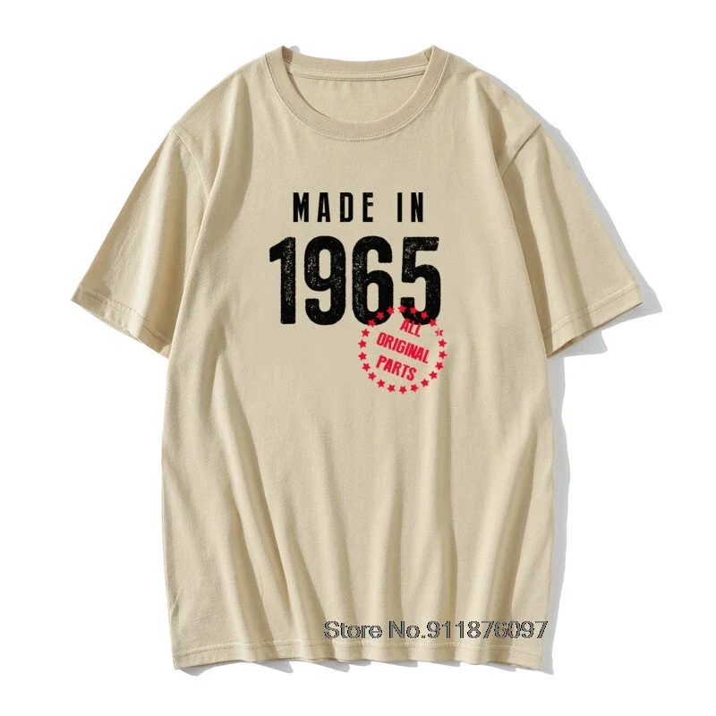 Herren T-Shirt Made In 1965 Shirt Unisex Streetwear Tank Top 100% Baumwolle