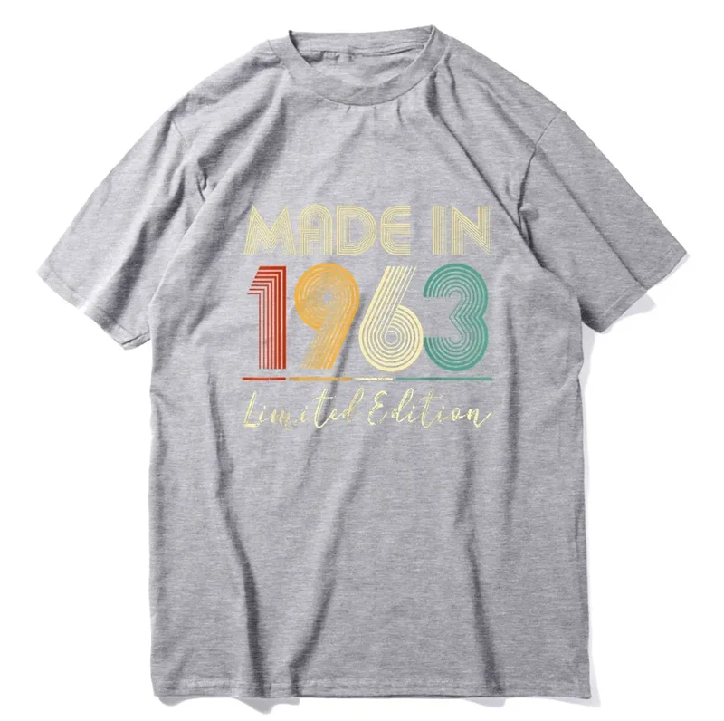 Herren T-Shirt Made In 1963 Shirt Unisex Streetwear Tank Top 100% Baumwolle