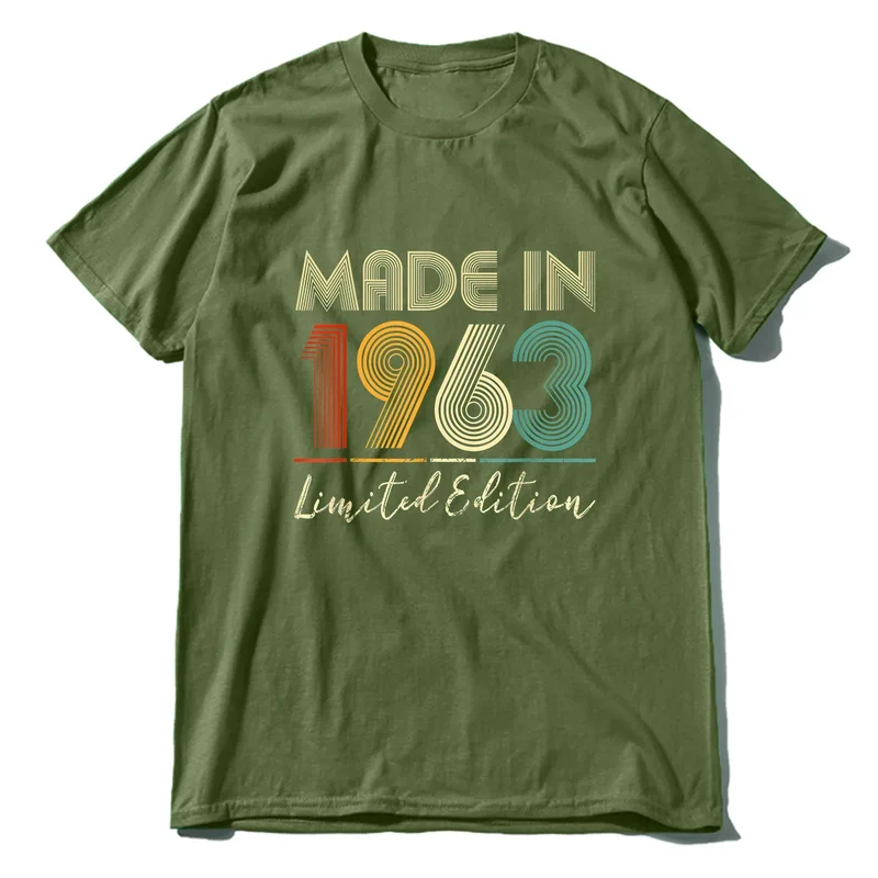 Herren T-Shirt Made In 1963 Shirt Unisex Streetwear Tank Top 100% Baumwolle