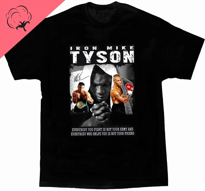 Herren T-Shirt Iron Mike Tyson Shirt Unisex Streetwear Tank Top 100% Baumwolle