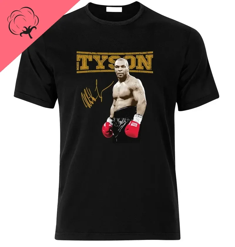 Herren T-Shirt Iron Mike Tyson Shirt Unisex Streetwear Tank Top 100% Baumwolle