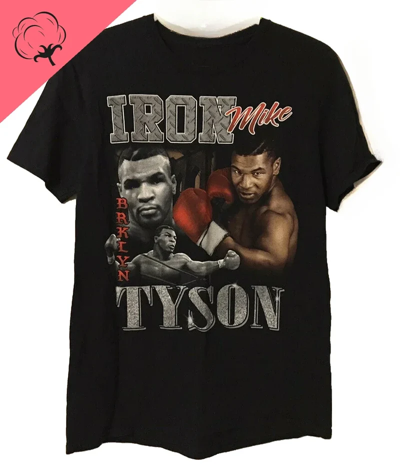 Herren T-Shirt Iron Mike Tyson Shirt Unisex Streetwear Tank Top 100% Baumwolle