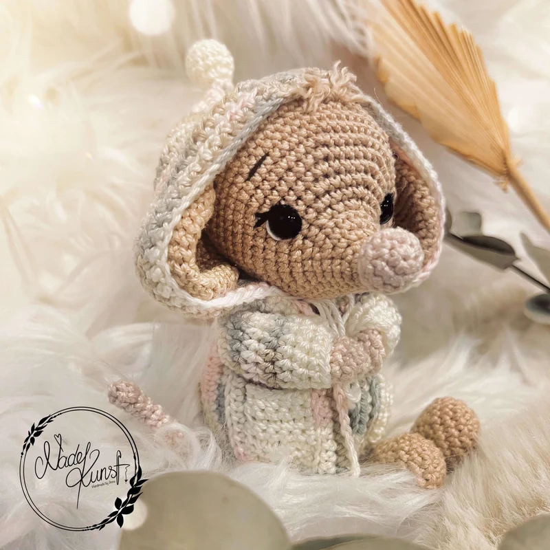 Anleitung Amigurumi Maus Milly aus Baumwollgarn