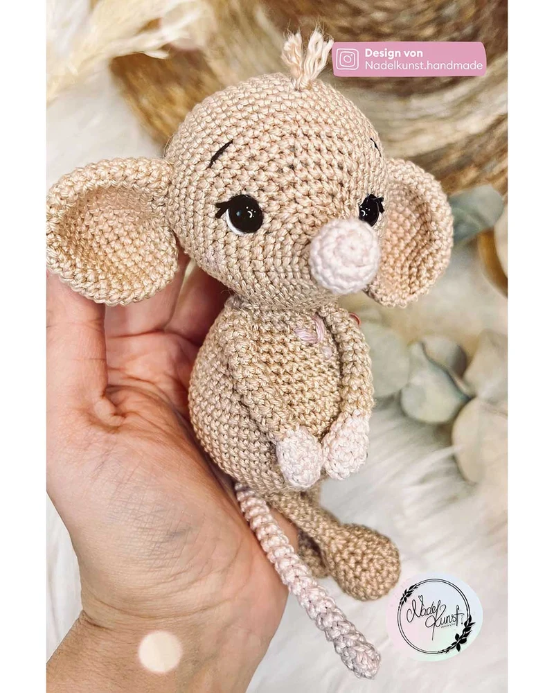 Anleitung Amigurumi Maus Milly aus Baumwollgarn