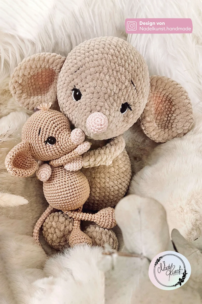 Anleitung Amigurumi Maus Milly aus Chenillegarn