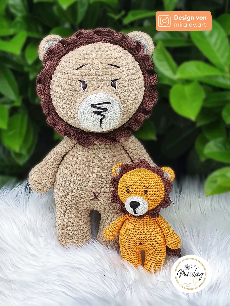 Anleitung Amigurumi-Löwe Paul aus Baumwolle