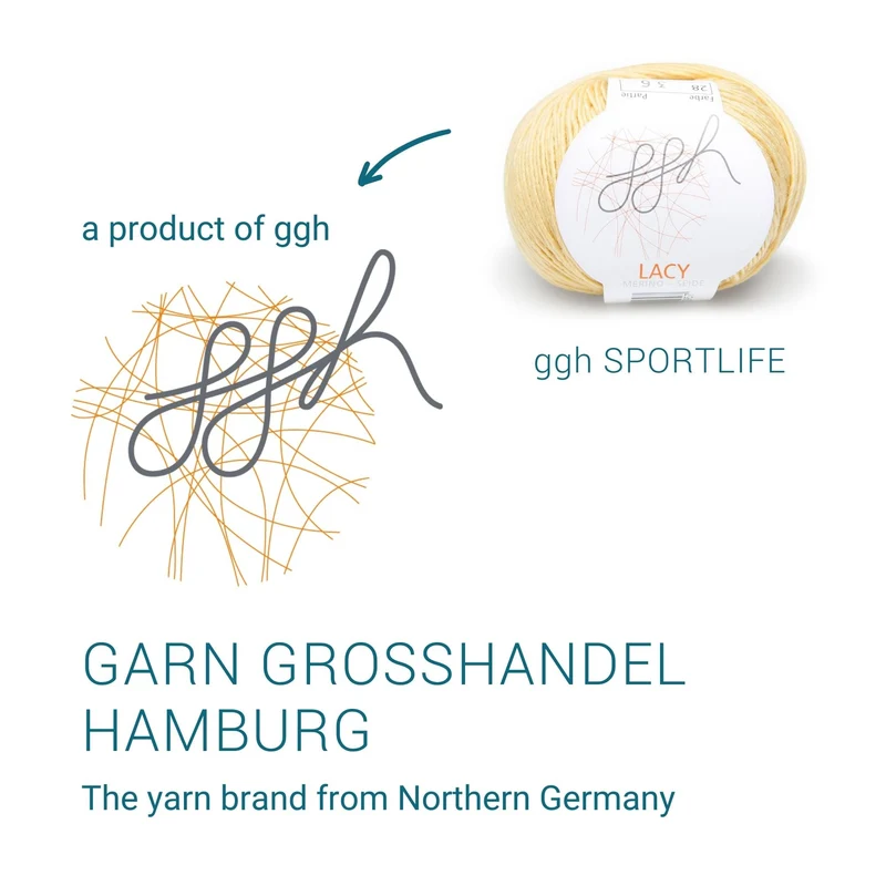 GGH Lacy | Merinowolle mit Seide | 25g - 170m | 028 - Senfgelb