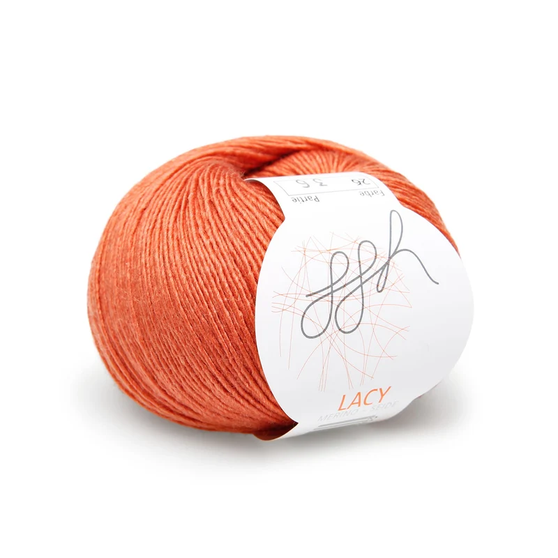 GGH Lacy | Merinowolle mit Seide | 25g - 170m | 026 - Herbstorange