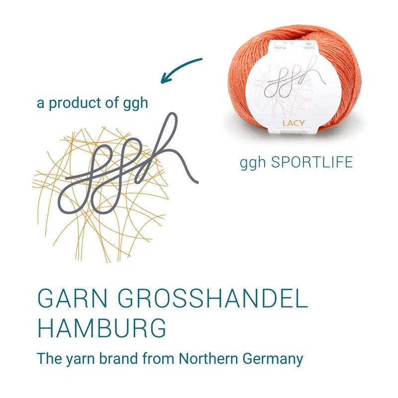GGH Lacy | Merinowolle mit Seide | 25g - 170m | 026 - Herbstorange
