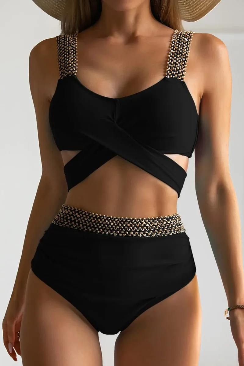 Frauen Bademode Böhmisch Bikini Set Sexy Push Up Badeanzug Damen Tanga NEU