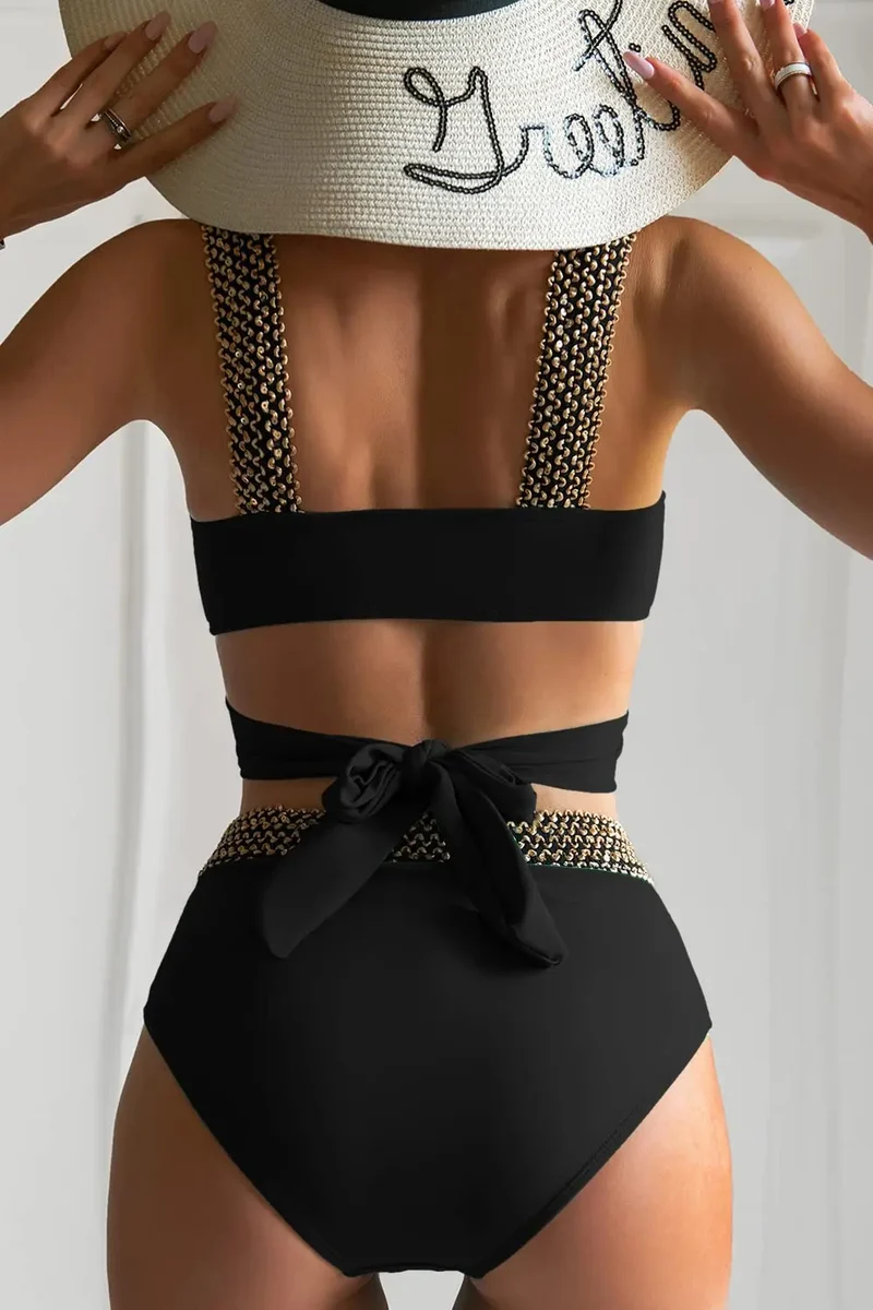 Frauen Bademode Böhmisch Bikini Set Sexy Push Up Badeanzug Damen Tanga NEU