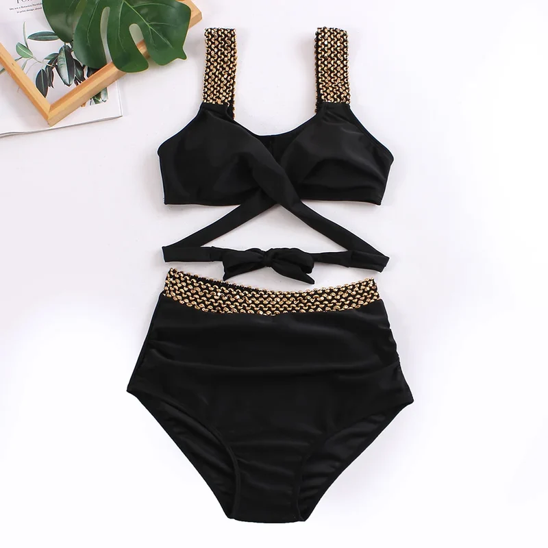 Frauen Bademode Böhmisch Bikini Set Sexy Push Up Badeanzug Damen Tanga NEU