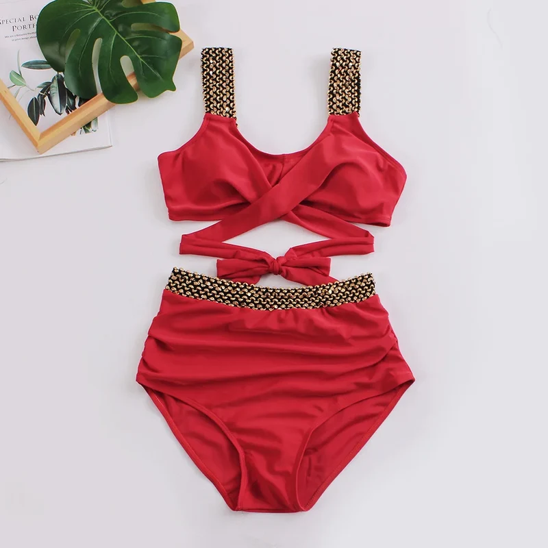 Frauen Bademode Böhmisch Bikini Set Sexy Push Up Badeanzug Damen Tanga NEU