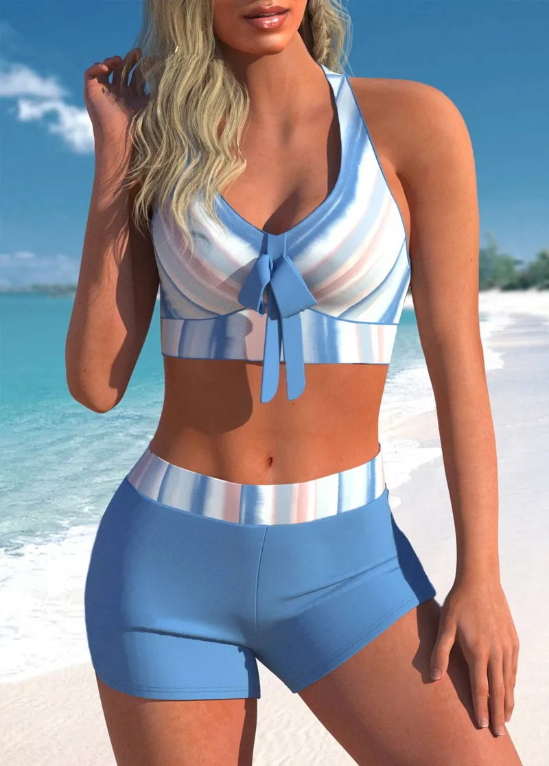 Frauen Bademode Böhmisch Bikini Set Sexy Push Up Badeanzug Damen Tanga NEU