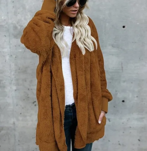 Teddy Kapuzenpullover Hoodie Pulli Damen Kapuzenpulli Jacke Kapuzenjacke