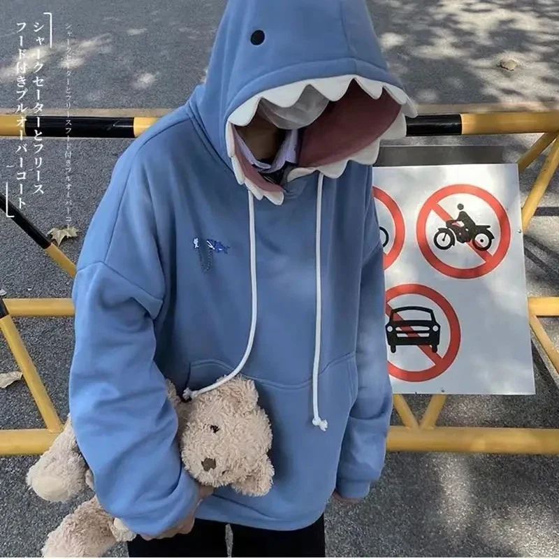 Shark Kapuzenpullover Sweatshirt Hoodie Pulli Damen Kapuzenpulli Streetwear